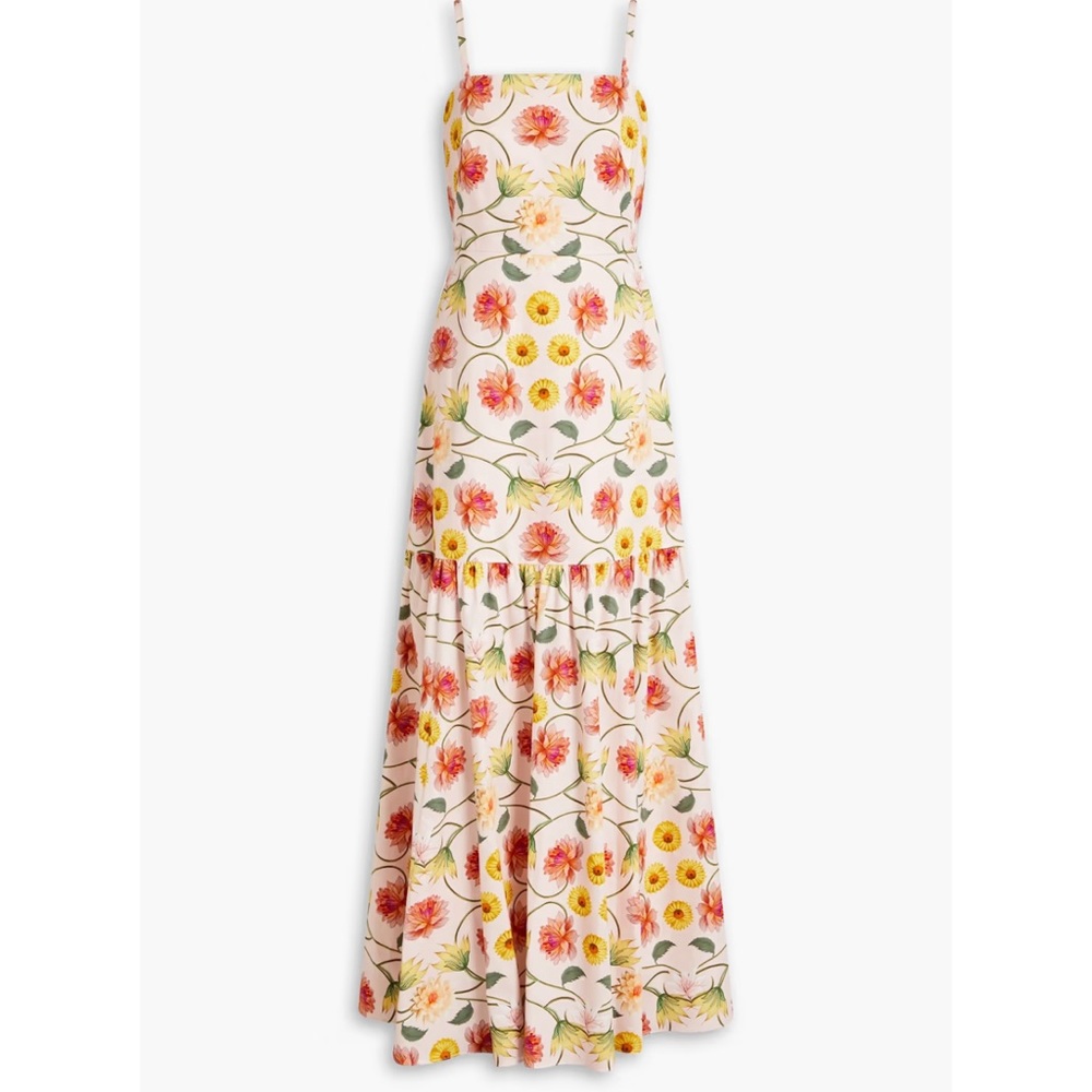 BORGO DE NOR
Cordelia gathered floral-print cotton-poplin maxi dress